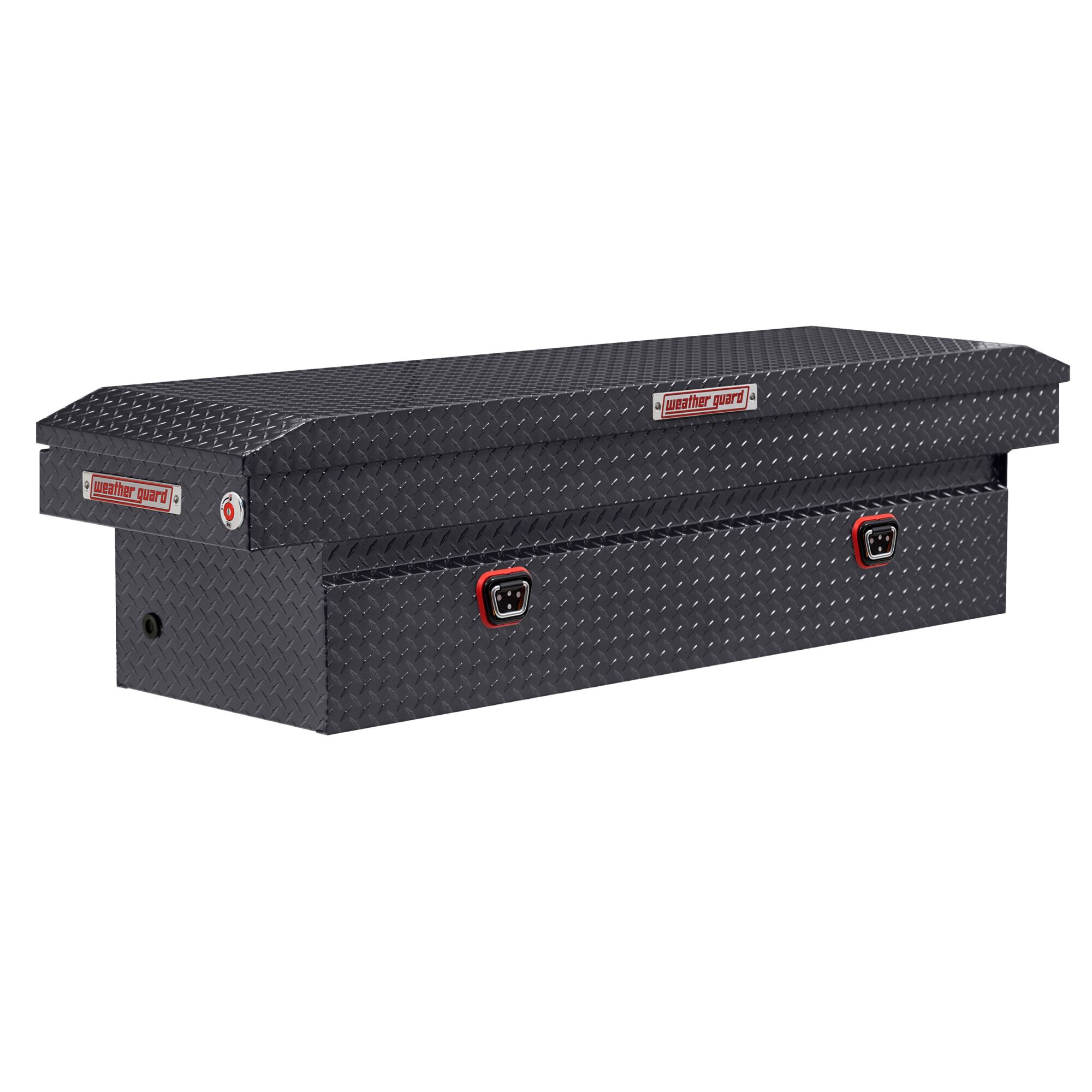 Weather Guard, 71in. L Saddle Box, Full Standard, Width 72 in, Material Aluminum, Color Finish Gray, Model# 127-6-04